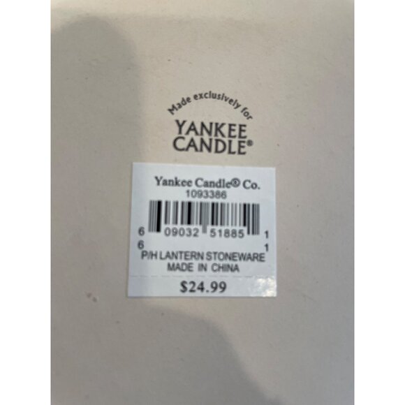 Vintage Yankee Candle Stoneware Lantern with Dragonfly & Floral Design Beige - Picture 6 of 8